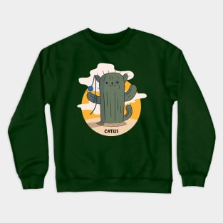 Cactus cat Crewneck Sweatshirt